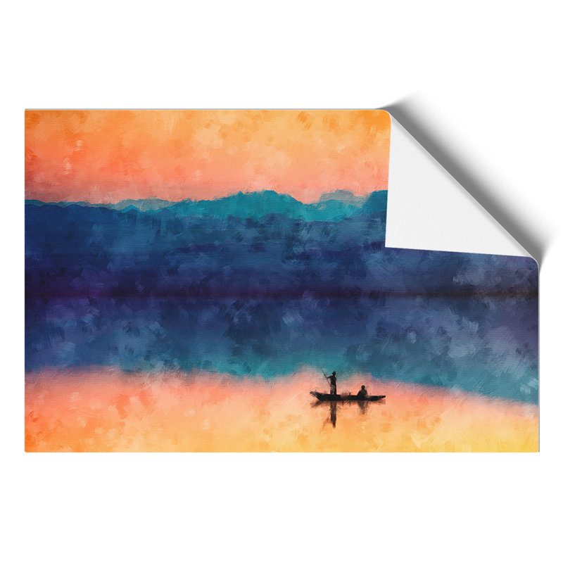 Boat Under The Sunset Vol.3 - No Frame Painting, 42cm H x 59cm W x 0.1cm D