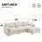 Boneless 96.5'' L-Shaped Sectional Sofa With Storage Ottoman And Pockets, Adjustable Phone Holder, USB Charger-128021639