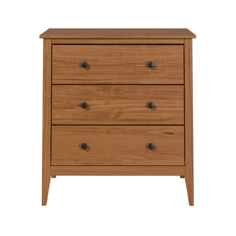 Commode 3 tiroirs, Brun