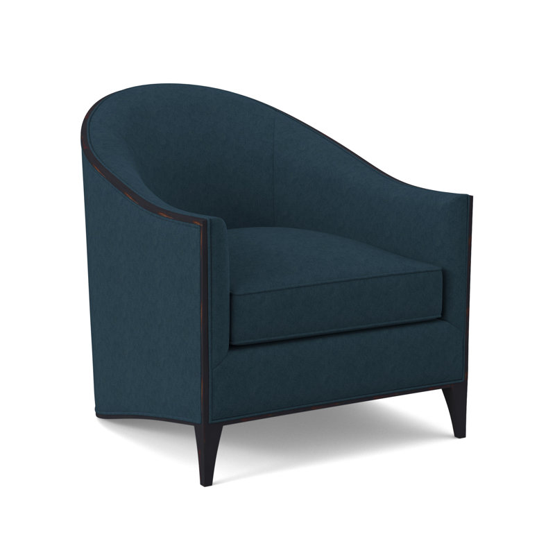 Fauteuil demi-tonneau l 30 po Peregrine, Ébène vintage, Margaret Lagoon