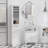 Kleankin Slim Bathroom Storage Cabinet, Tall Bathroom Cabinet, Narrow Linen Tower With Acrylic Door, Drawer And Shelves, White