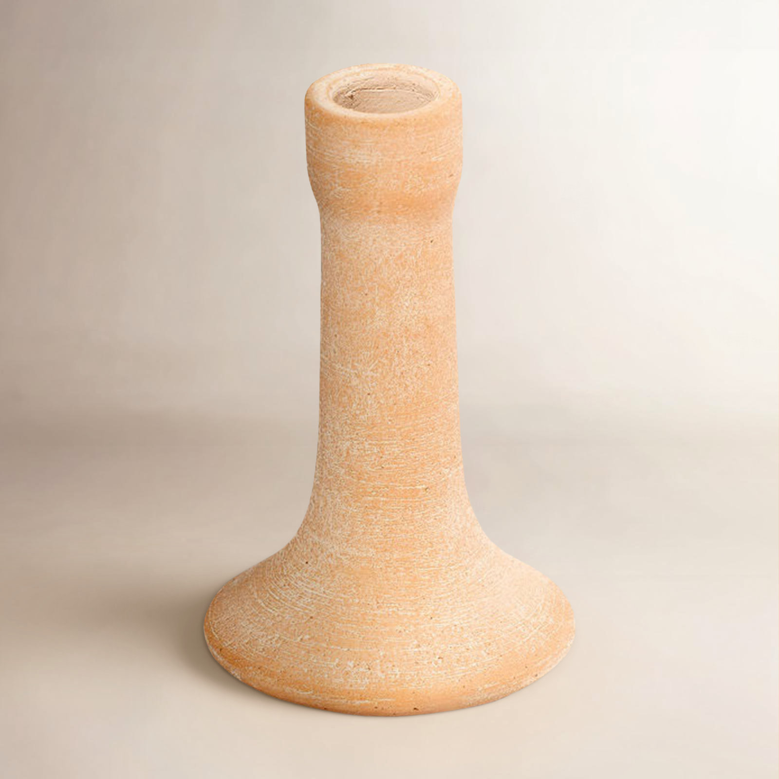 Elion Clay Tabletop Candlestick, 6" H x 3.75" W x 3.75" D