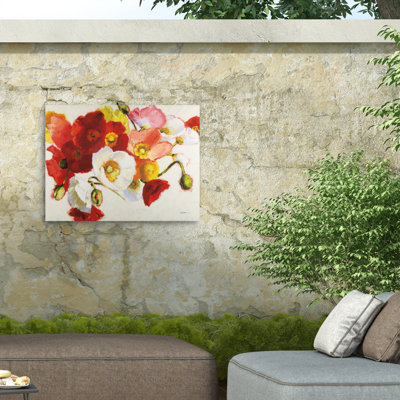 Shirley Novak Colorful Faces Outdoor  Canvas