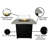 Reinforced Concrete Propane Fire Pit - 40,000 Heat, Modern Table Design, Black And Gray, 30.63X30.63X24.37 In Contemporary Style, 30X30x24