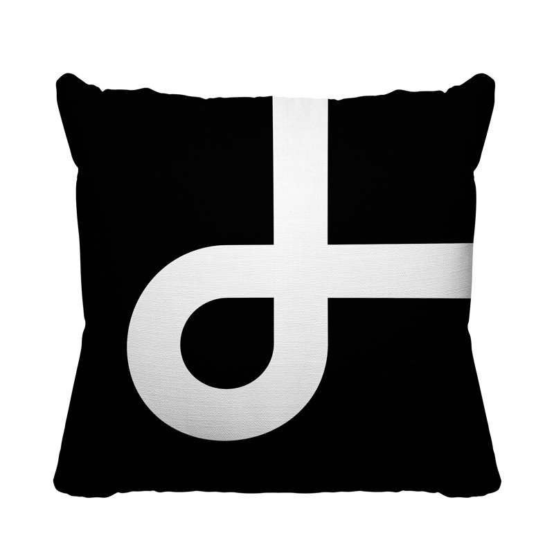 Coussin intérieur / extérieur Channing, L 15 po x H 15 po, Noir