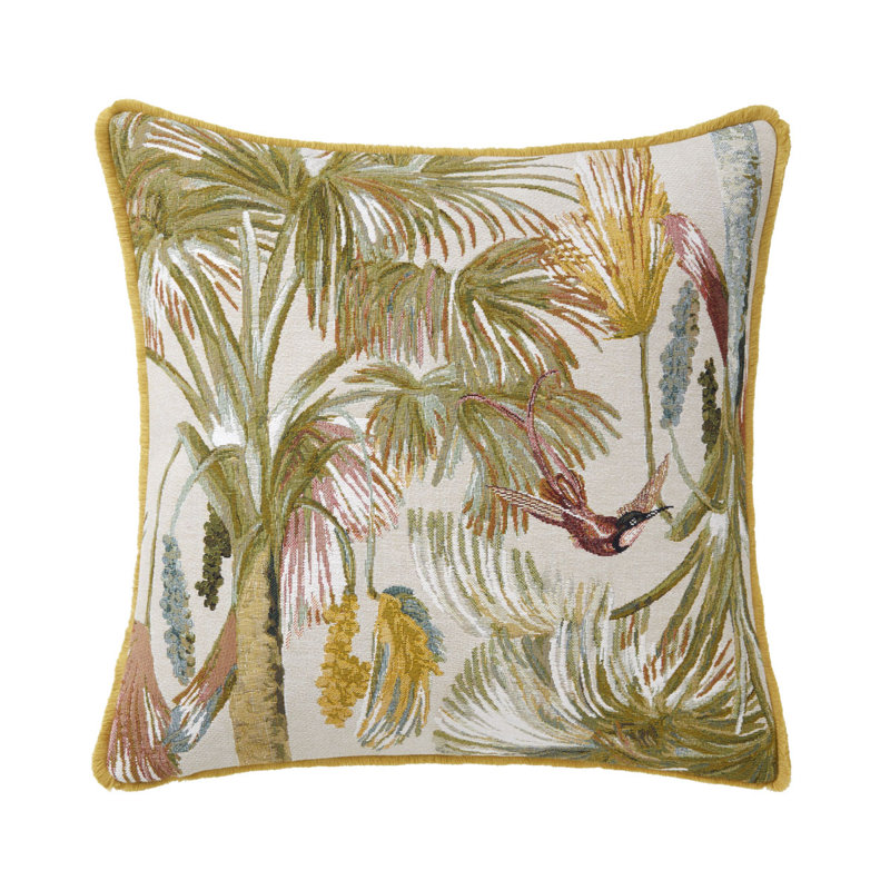 Manaca Decorative Pillow, Green/White/Yellow