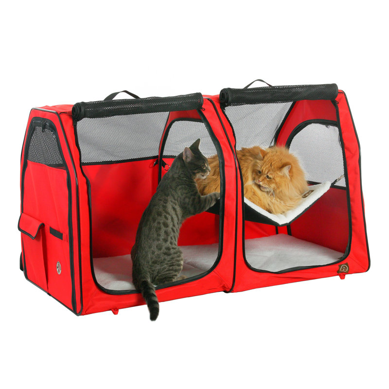 Porte-chat et chenil portatif Pfeifer, Rouge