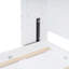 Lit escamotable double pleine grandeur avec armoires supérieures, blanc