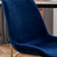 2 chaises de salle à manger modernes en velours bleu - Chaise élégante et confortable, élégante et pour votre maison-526045575