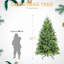 Arbre de Noël 6 pi avec 1032 pointes PE + PVC - Arbre de Noël complet et réaliste, assemblage facile, support en métal stable, décoration de Noël classique