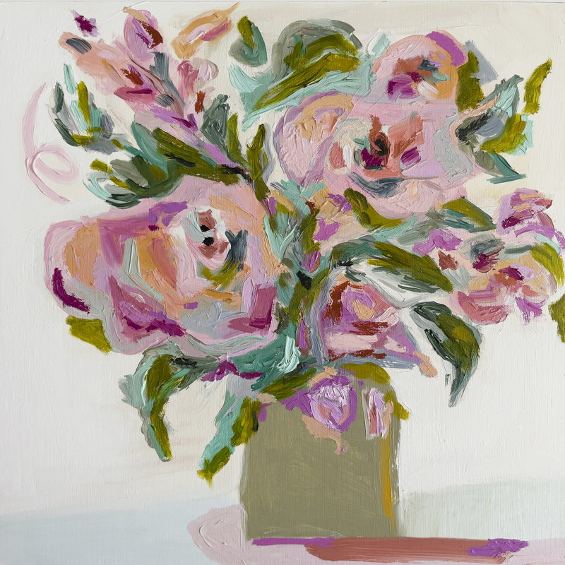 " Floral Study " by Laura Fedorowicz, 12" W x 12" H
