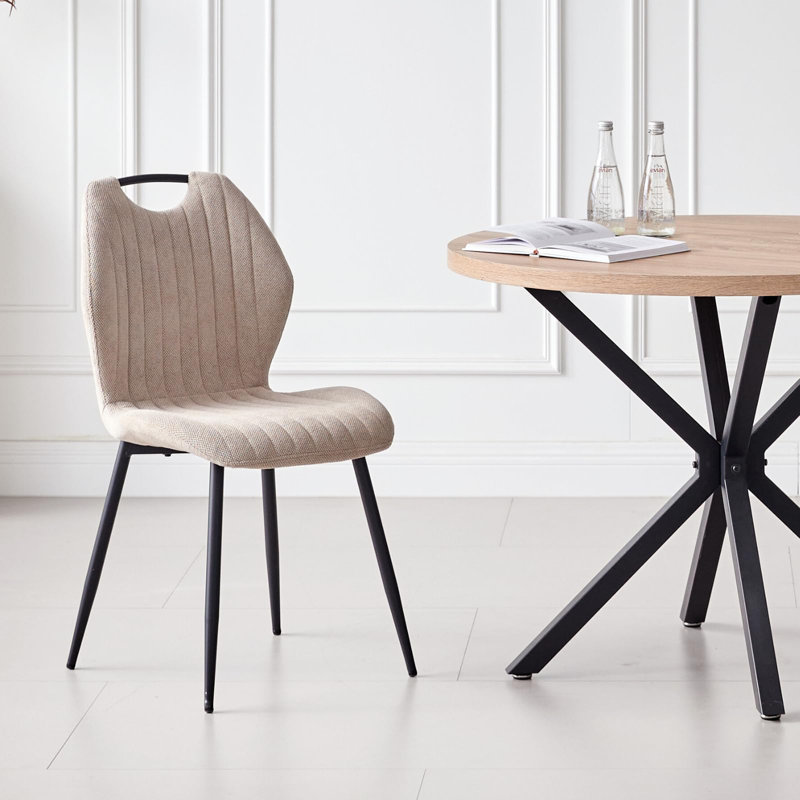 39" Round Dining Table Set For 4, Mid Century Kitchen Table With 4 Velvet/Fabric Upholstered Dining Chairs For Apartment Living Room Space Saving