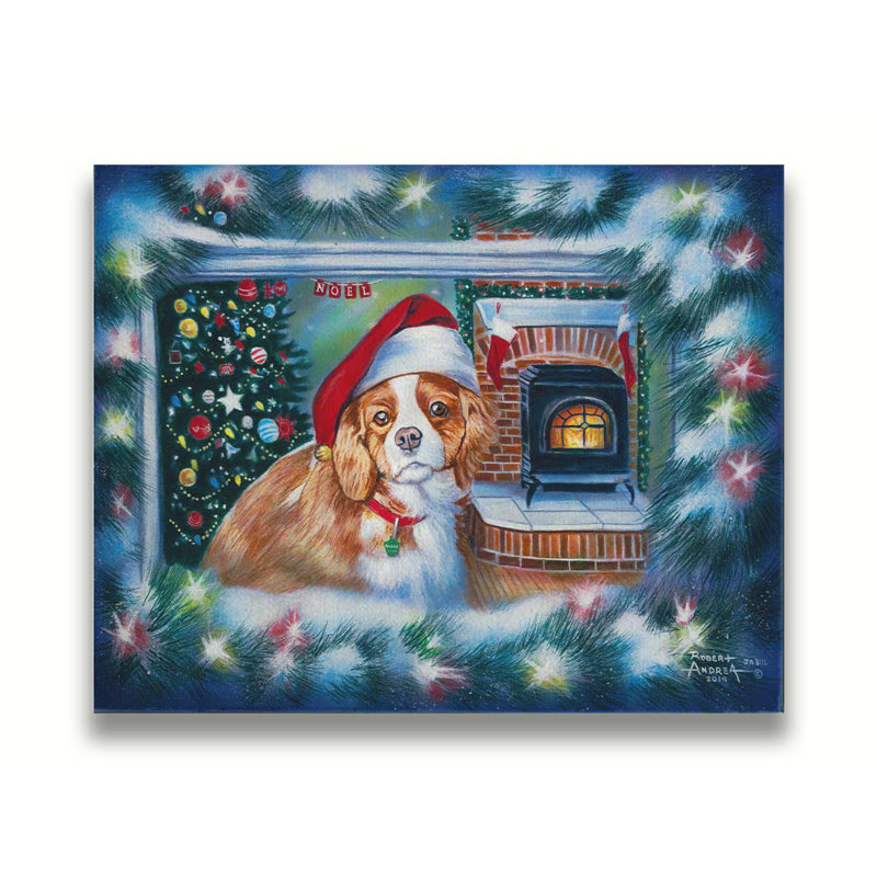 «Little Christmas Dreamer» par Robert Andrea, H 16 po x l 20 po x P 1,5 po, Toile