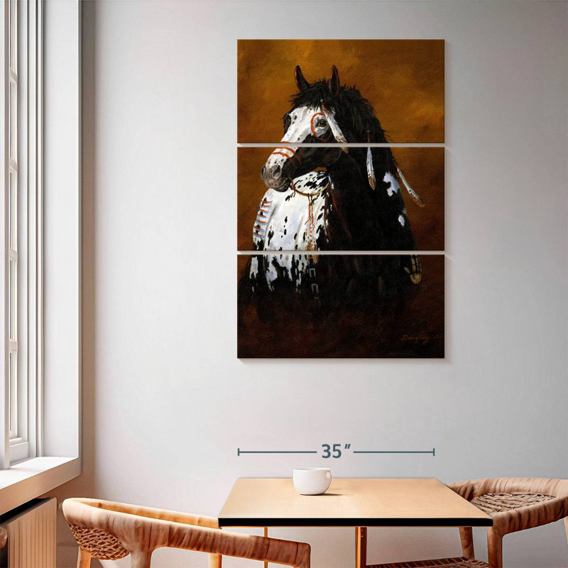 Poney de guerre Brampt Sioux, H 65 po x l 42 po