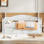 Lit de jour en bois avec couchette, lit de jour extensible avec deux tiroirs de rangement-1315841137
