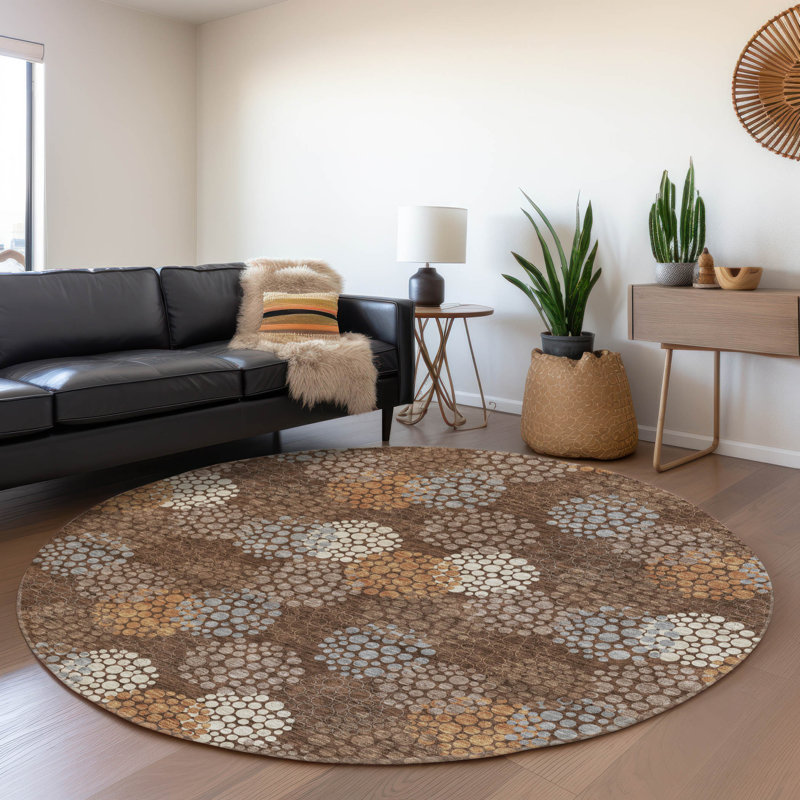 Tapis intérieur / extérieur Maliana, Rond 8 pi