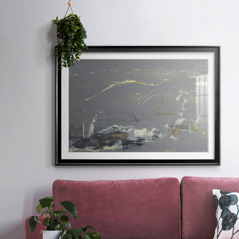 «Mystique Abstract I», reproduction sur papier, Noir, H 19 po x l 27 po x P 1,5 po