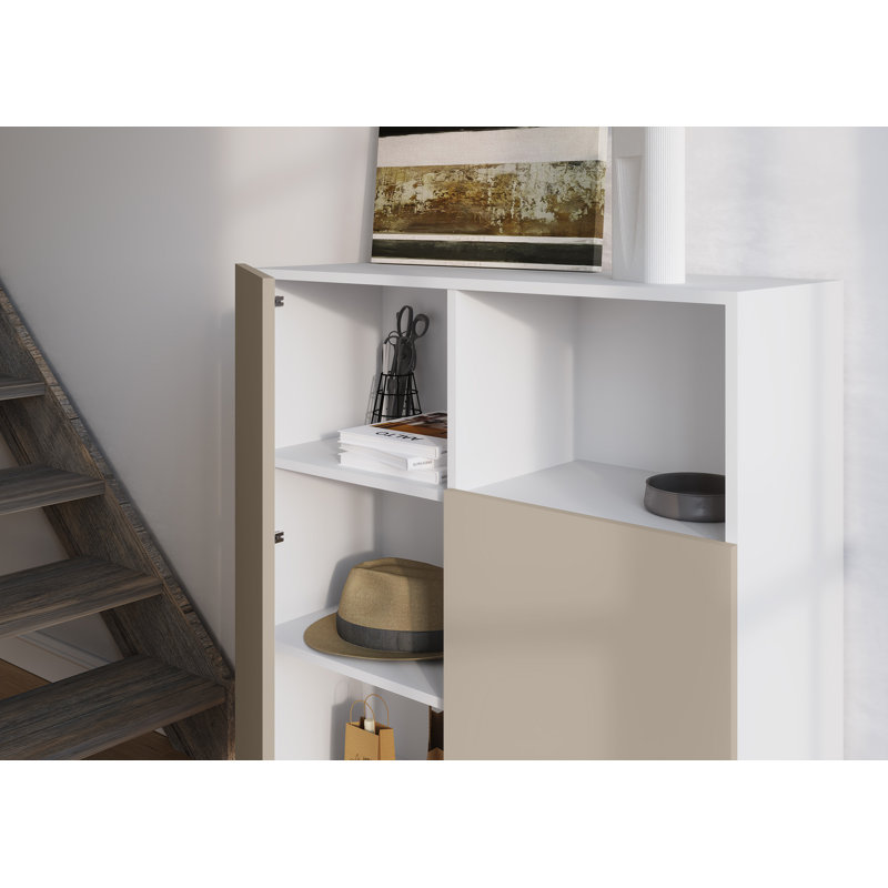 Eliscar Standard Accent Chest, White/Taupe/White
