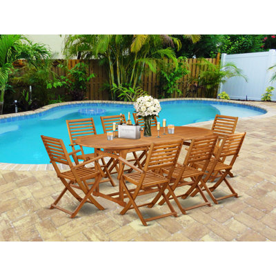 Stephon 9 Piece Patio Dining Set