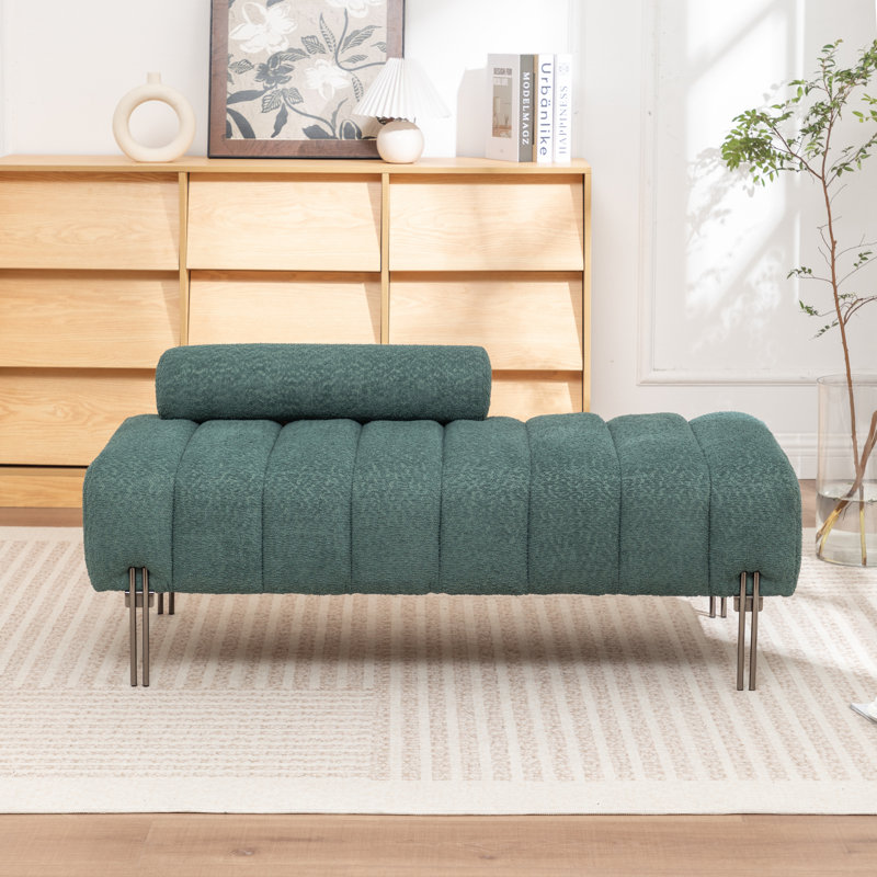 Banc de rembourrage de 52 po Ashyiah, Vert