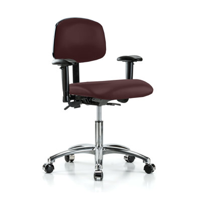 Chaise de bureau multifonctionnelle avec accoudoirs réglables PERCH | Hauteur du bureau: 17 à 22 po