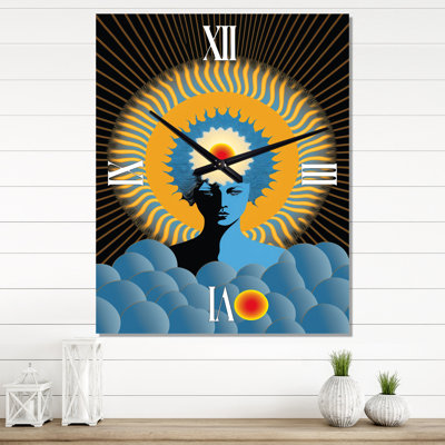 Déesse oracle efflorescence V - Horloges murales abstraites modernes