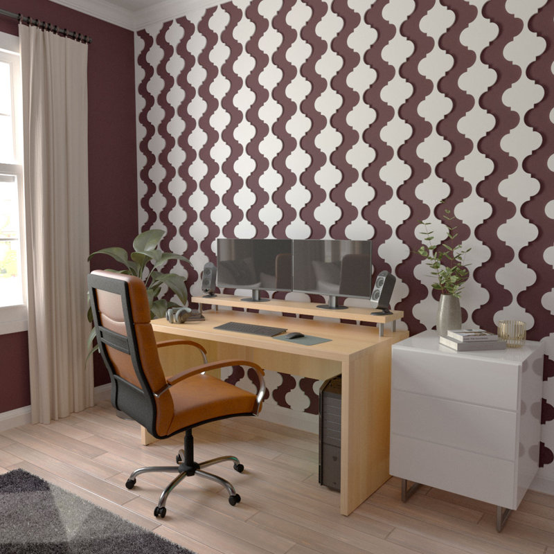 Ensemble de panneau mural décoratif à lattes réglables en PVC Marrakesh, H 94 po x l 7,12 po x P 0,37 po