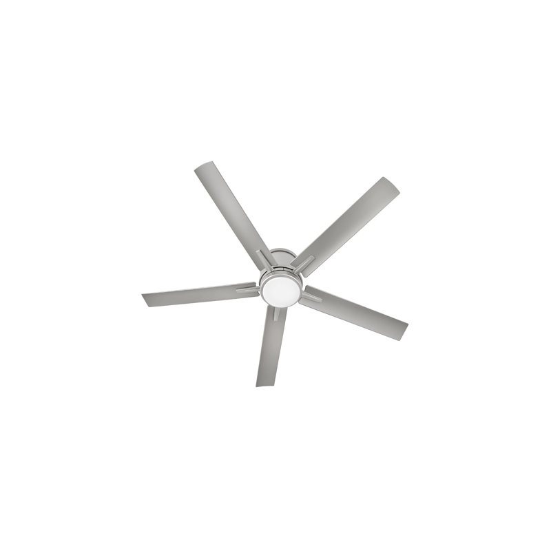 Vail Flush 52" Indoor/Outdoor Smart Ceiling Fan with Integrated LED + HIRO Remote, Brushed Nickel