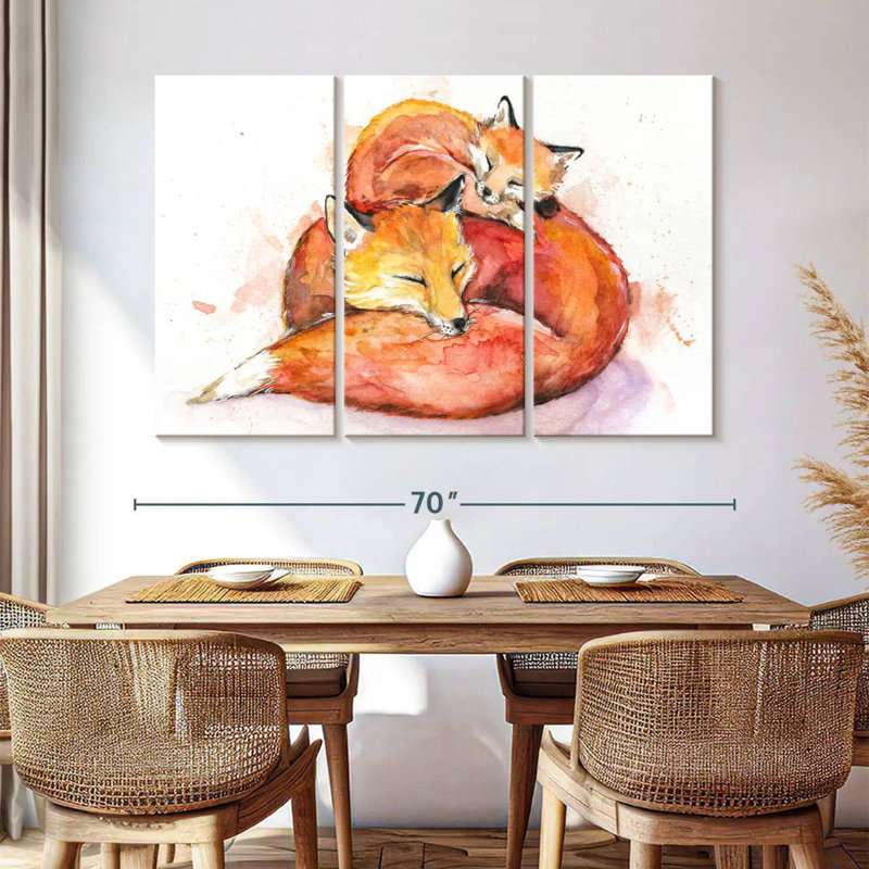 Brampt Foucault's Foxes, 36" H x 57" W