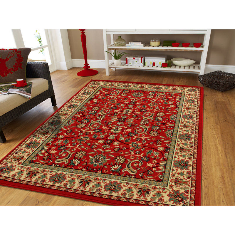 Tapis d'intérieur / extérieur rouge Wodonga, Rectangle 8 pi x 11 pi