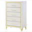 Commode blanche 5 tiroirs Chesney