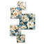 Harmonie de coquelicots blancs et bleus I - ensemble d'art mural floral de 5