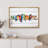 " Watercolor Row Of Birds On A Wire Canvas Print Colorful And Whimsical Bird "-98179660-98179664