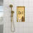 13" X 25" Stainless Steel Shower Niche Double Shelf, Gold-176967272