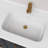 72 Inch Solid Surface Double Sink Bathroom Vanity Top with Integrated Dual Sinks, Bright White 2" Thick Modern Countertop, 1.38" Rear Backsplash, Smooth Minimal Design, Waterproof & Easy Install