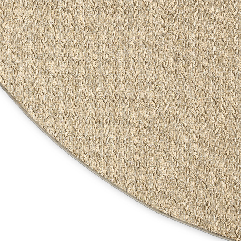 Cantara Chevron Indoor/Outdoor Area Rug, Round 8', Tan/Taupe