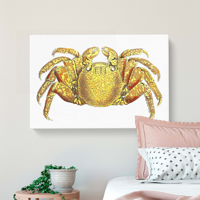 Crab by George Shaw - Wrapped Canvas Painting, 40cm H x 60cm W x 3cm D