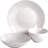 , COUPE Gibson Home Back To Basics White Porcelain Square 16-Piece Dinnerware Set