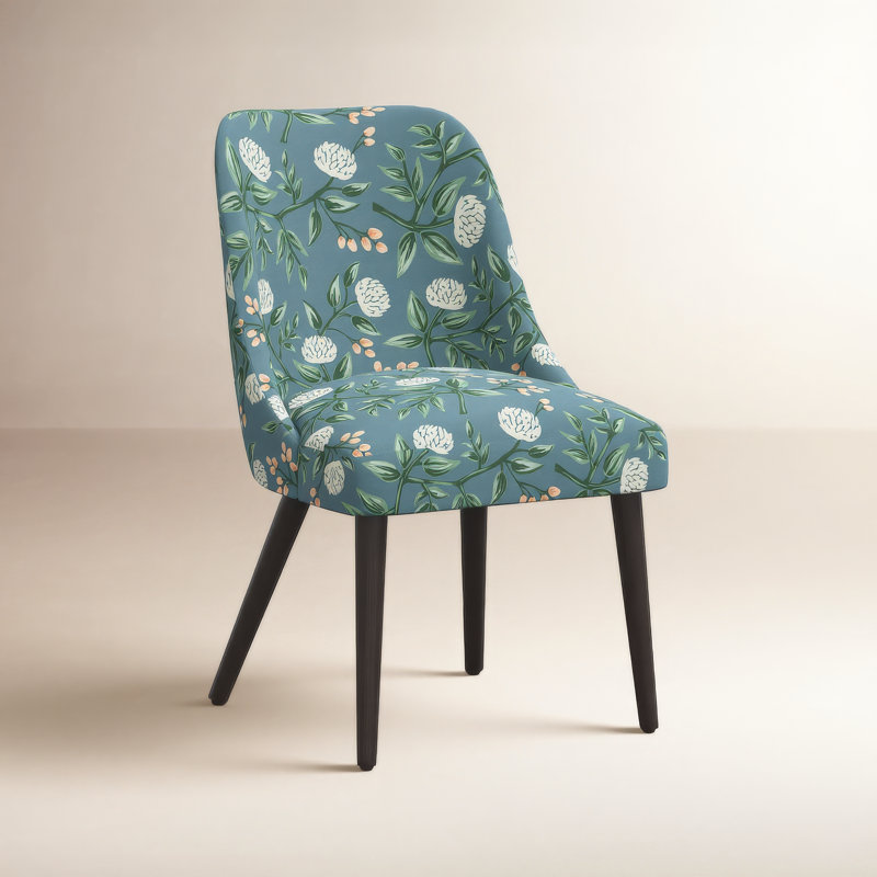 Clare Dining Chair, Rpc Peonies Emerald Linen