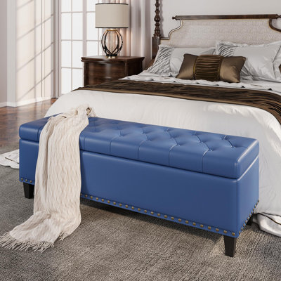 Madalie Faux Leather Upholstered Storage Bench