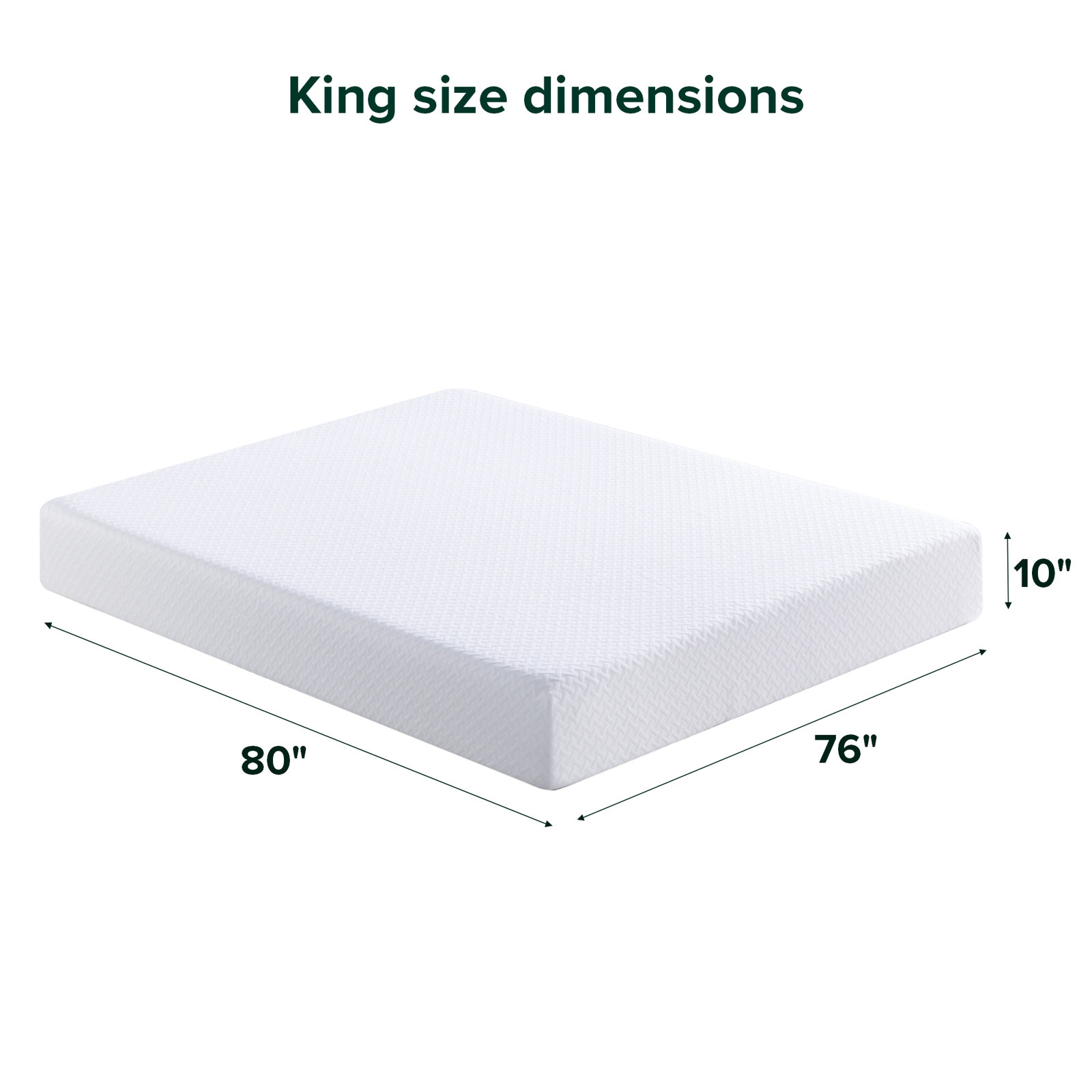 Sleep by Wayfair™ Firm Gel Memory Foam Mattress, King, 10"