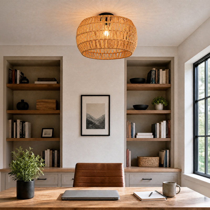 17cm H Iron Lamp Shade in Yellow