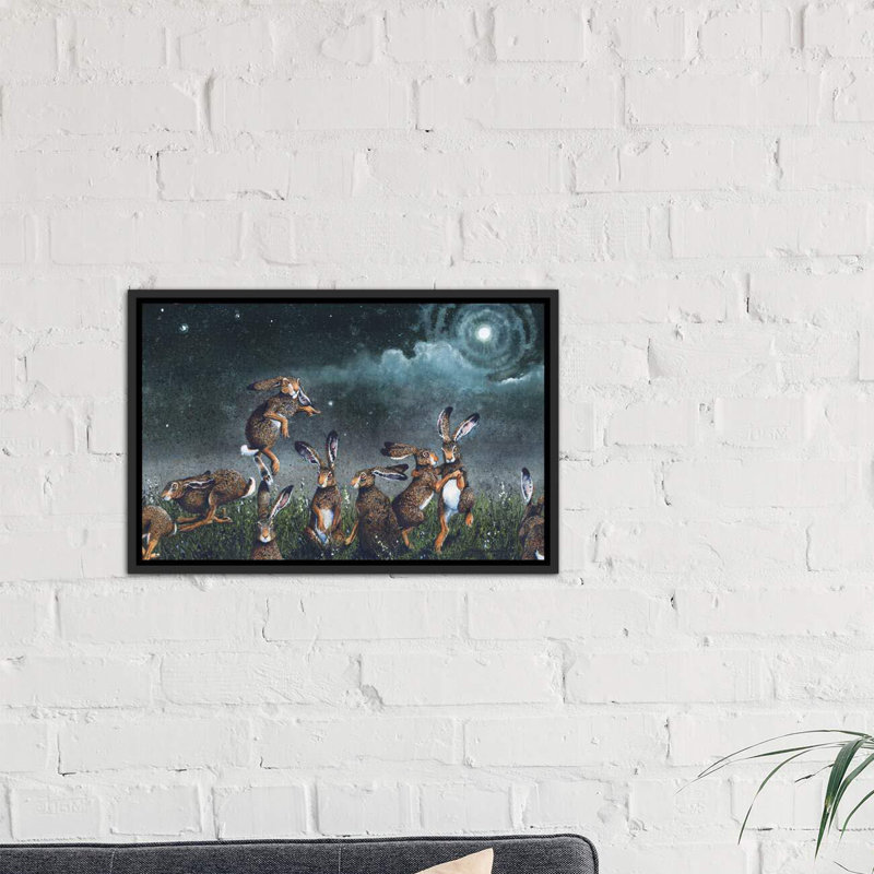 « moondance » par maggie vandewalle-impression, H 26 po x l 40 po x P 1,5 po, Toile avec cadre noir