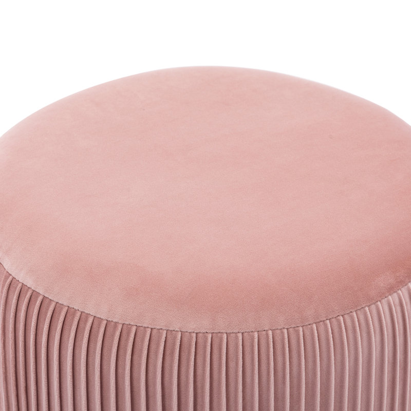 Ceilia Footstool, Salmon Pink