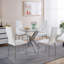 Ensemble de 4 chaises, pieds chromés-311201068