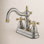 Kingston Brass Heritage Two-Handle 3-Hole Deck Mount 4" Centerset Bathroom Faucet with Plastic Pop-Up