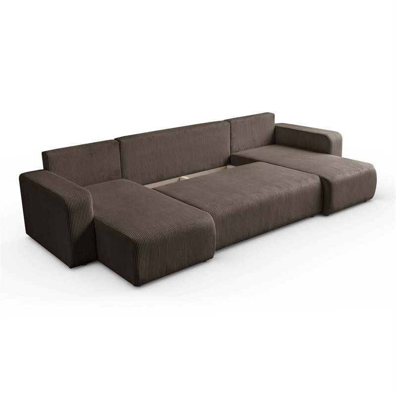 6 Seater Corner Sofa , Brown