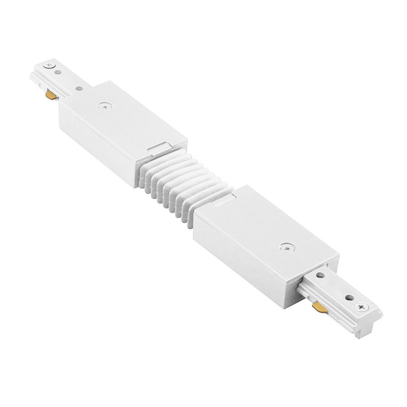 Système de connecteur de rail flexible, Blanc, H 0,75 po x L 8,5 po x P 1,39 po, Rail J