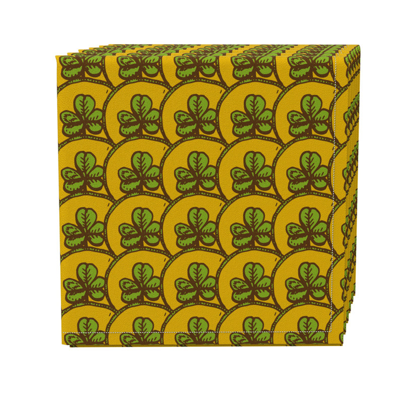 Cotton Twill Floral Square Napkin