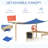 Outsunny x Solid Wood Sandbox with Cover